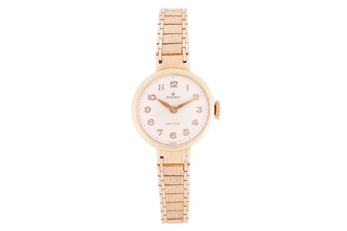 Lot A Rolex Precision lady's gold dress watch....