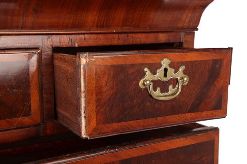 Lot 114 - A George II walnut chest on stand, with...