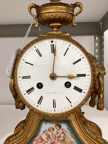 Lot 128 - A Napoleon III ormolu drum-head form 8-day...