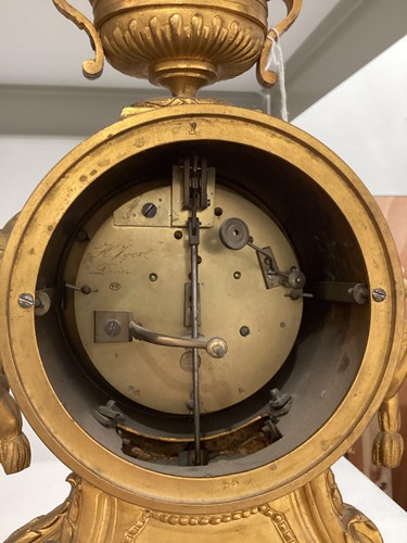 Lot 128 - A Napoleon III ormolu drum-head form 8-day...