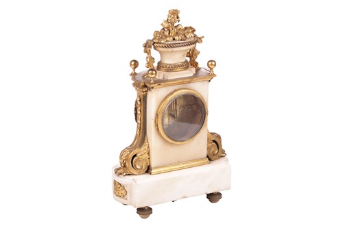 Lot 130 - A late 19th century French white marble and...