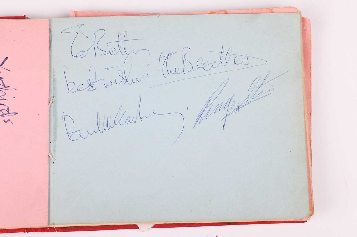 Lot 206 - The Beatles: a 1960s autograph book containing...