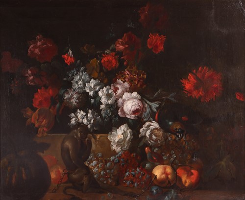 Lot 32 - Follower of Abraham Brueghel Still life with...