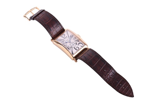 Lot 210 - A Franck Muller Long Island 18ct rose gold...