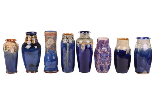 Lot 89 - A Royal Doulton stoneware vase of Art Nouveau...