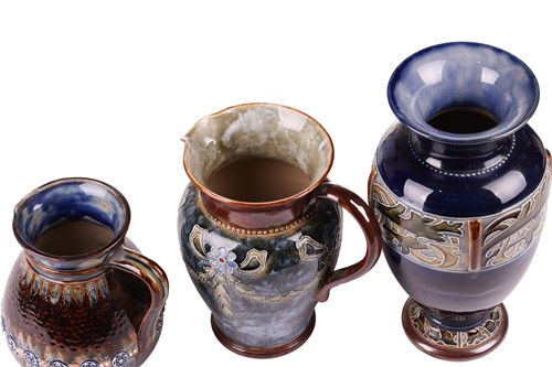 Lot 50 - A Doulton Lambeth stoneware jug, artist mark...