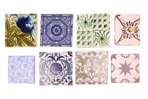 Lot 47 - A collection of decorative tiles, 19th century...