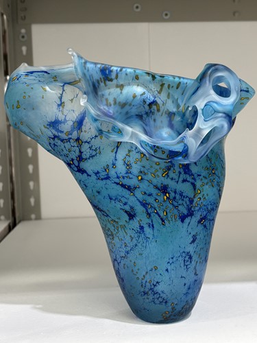Lot 88 - A contemporary art glass sculptural vase,...