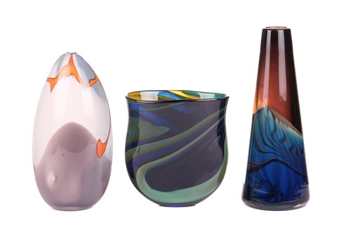 Lot 90 - A Marie Worre Haustrop studio glass vase, of...