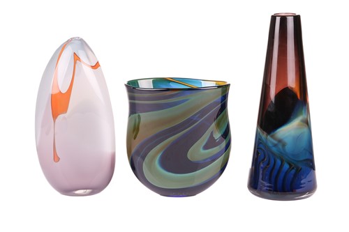 Lot 90 - A Marie Worre Haustrop studio glass vase, of...