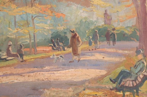 Lot 15 - Erwin Singer (20th century), A Park Promenade,...