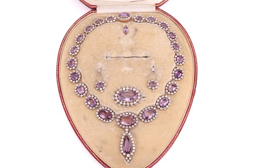 Lot 99 - An early to mid 19th-century amethyst and rock...