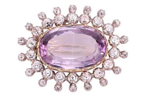 Lot 99 - An early to mid 19th-century amethyst and rock...