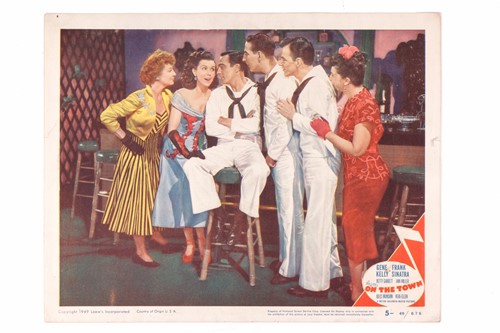 Lot 12 - Gene Kelly: an original 'On the Town' lobby...