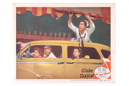 Lot 12 - Gene Kelly: an original 'On the Town' lobby...