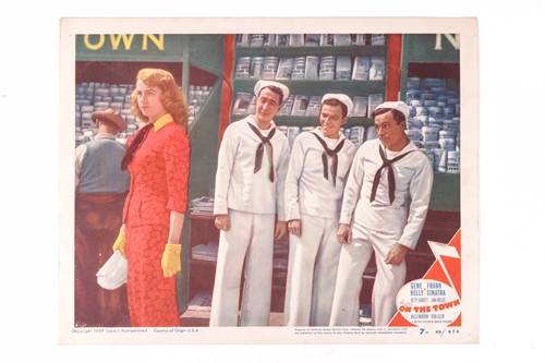 Lot 12 - Gene Kelly: an original 'On the Town' lobby...