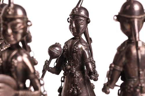 Lot 88 - A set of twelve Nepalese silver alloy figures...