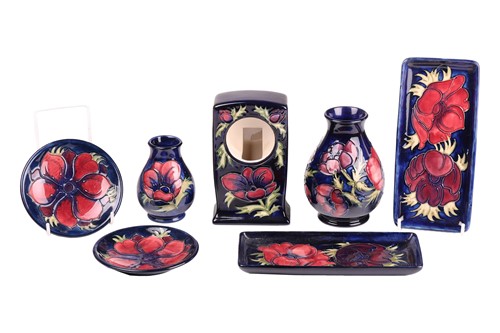 Lot 65 - A collection of small Moorcroft items in the...