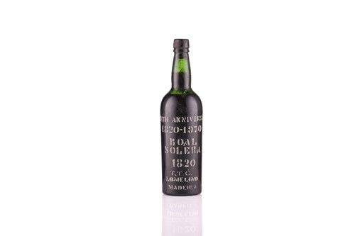 Lot 224 - Two Bottles of 1820 Boal Solera Tarquino Da...