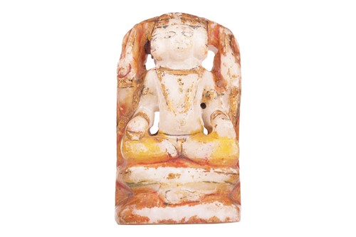 Lot 33 - An Indian carved marble figure of the Trimurti...
