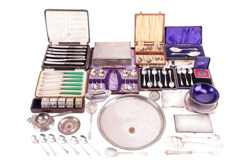 Lot 41 - A collection of silver and silver plate;...