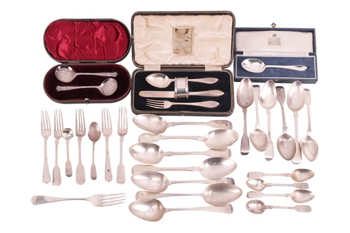 Lot 73 - A quantity of silver and silver plate;...