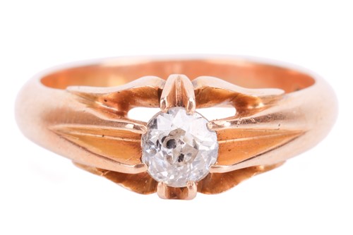 Lot 84 - An old-cut diamond solitaire ring, featuring...