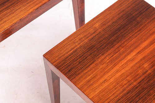 Lot 208 - A 1970s nest of three Severin Hansen rosewood...