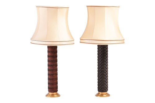 Lot 45 - Two contemporary large table lamps, made in...