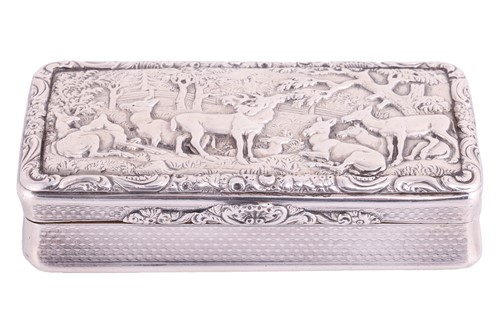 Lot 279 - A George IV silver snuff box by Alexander J...