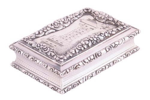 Lot 278 - A William IV silver table snuff box by...