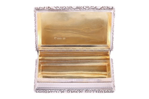 Lot 278 - A William IV silver table snuff box by...