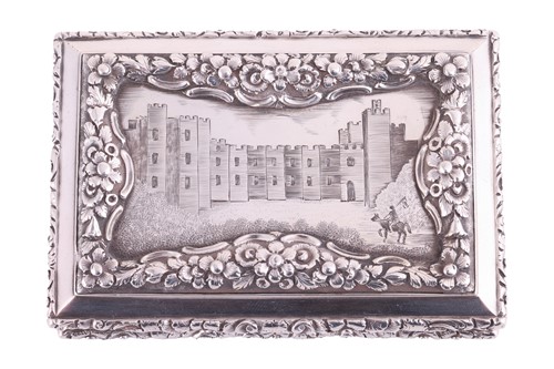 Lot 278 - A William IV silver table snuff box by...