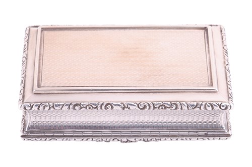 Lot 278 - A William IV silver table snuff box by...