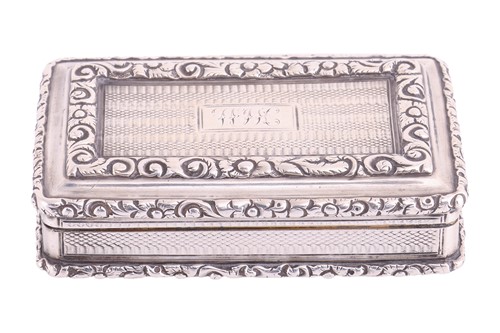 Lot 247 - A George IV silver snuff box by Nathaniel...