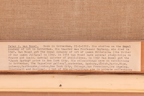 Lot 5 - Piet J. Van Boxel (Dutch, 1912 - 2001), Still...