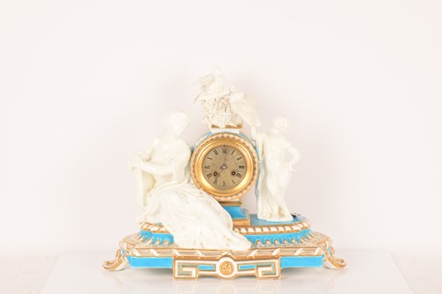 Lot 60 - A Louis XVI-style figural porcelain cased...