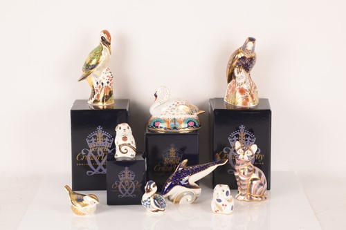 Lot 97 - A collection of Royal Crown Derby paperweights...