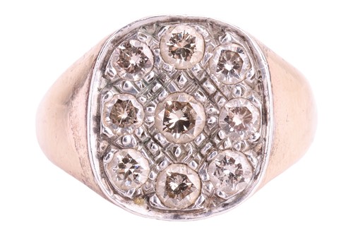 Lot 145 - A diamond ring, featuring a cluster of round...