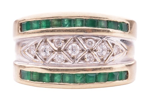 Lot 59 - A gem-set ring, featuring cubic zirconia to...