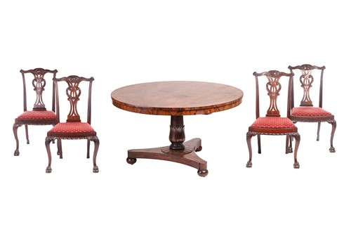 Lot 113 - A William IV Indian rosewood circular...