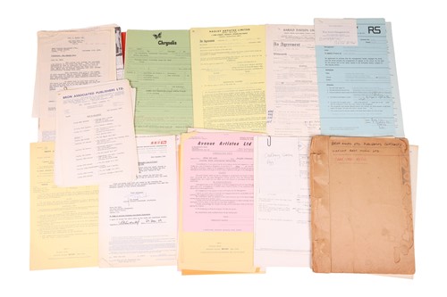 Lot 180 - A collection of original contracts and...