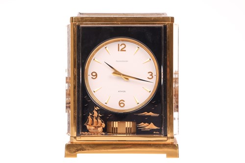 Lot 125 - A Jaeger LeCoultre 'Marina' Atmos clock, the...