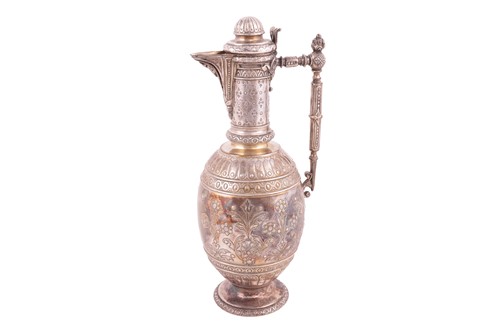 Lot 263 - A Victorian silver claret jug by Martin, Hall...