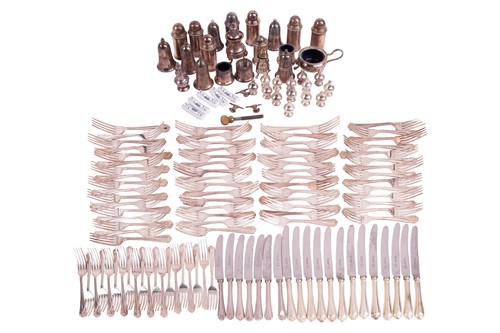 Lot 118 - A quantity of silver plate to include sixty...