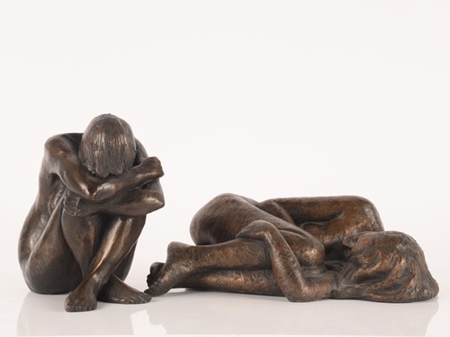 Lot 54 - Moira Purver (contemporary), Solitude, bronze...