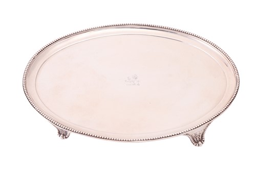 Lot 10 - A George III oval salver by Benjamin Laver,...