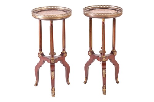 Lot 114A - A pair of Louis XVI-style gilt metal mounted...