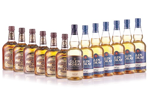 Lot 325 - Six Bottles of Glen Moray Speyside Single Malt...