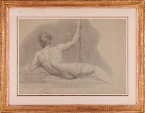 Lot 85 - French School, 19th century, A reclining male...